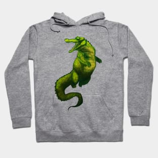 Cute Chunky Crocodile Alligator Swimming Cartoon Illustration Hoodie